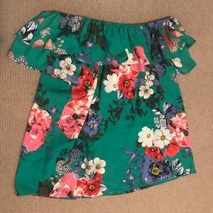 Off the shoulder floral top